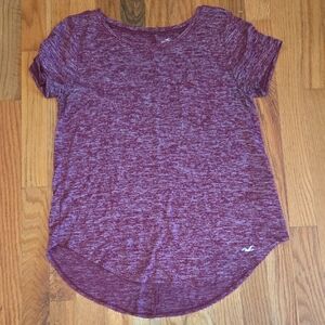 Hollister Women's Maroon Short Sleeve Tee